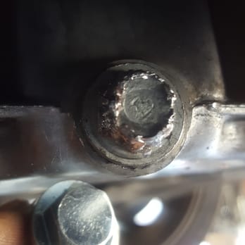 Pep Boys - PepBoys stripped my oil plug and said nothing. This is a comparison between new and what they did.. smh. - Tires Near Me - Reseda, California Pep Boys - PepBoys stripped my oil plug and said nothing. This is a comparison between new and what they did.. smh. - Tires Near Me - Reseda, California