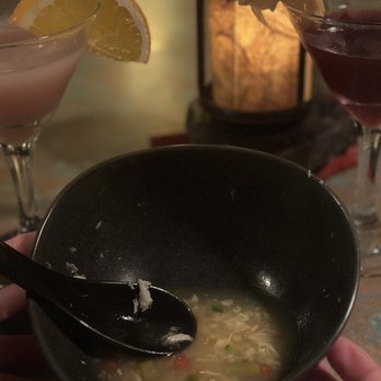 Basmati's Asian Cuisine - Crab and asparagus egg drop soup w spice from fresh jalapeños - Sushi Bars Near Me - Santa Rosa Beach, Florida Basmati's Asian Cuisine - Crab and asparagus egg drop soup w spice from fresh jalapeños - Sushi Bars Near Me - Santa Rosa Beach, Florida