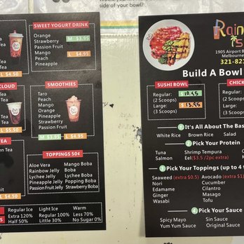 Rain-bo Island - Menu! - Poke Near Me - Melbourne, Florida