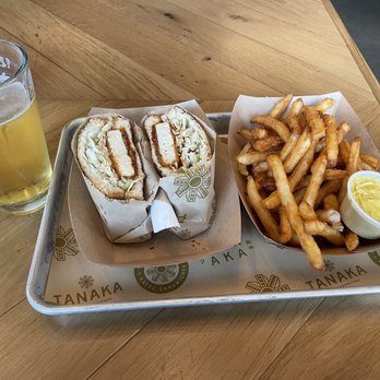 Tanaka - Rice beer, spicy tofu katsu, fries - Sandwiches Near Me - Portland, Oregon