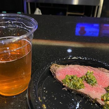 Amerant vault - a piece of steak and a glass of beer - Bars Near Me - Sunrise, Florida