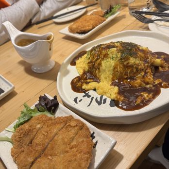 Kyuramen - Omurice with Demi glaze sauce and tonkatsu ! - Ramen Near Me - Henderson, Nevada Kyuramen - Omurice with Demi glaze sauce and tonkatsu ! - Ramen Near Me - Henderson, Nevada