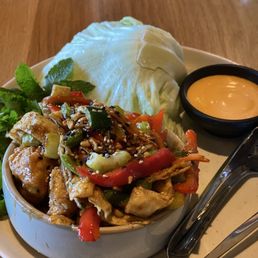 Cashew Chicken Lettuce Wraps