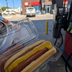 QuikTrip - $ 2.99 all beef dog and large ice tea plus gas $2.49/gal...life is good