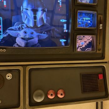 Millennium Falcon: Smugglers Run - Before getting on the ride with Mandalorian - Amusement Parks Near Me - Anaheim, California Millennium Falcon: Smugglers Run - Before getting on the ride with Mandalorian - Amusement Parks Near Me - Anaheim, California