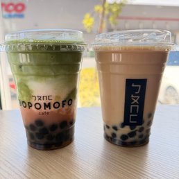 Guava matcha and black milk tea Guava matcha and black milk tea