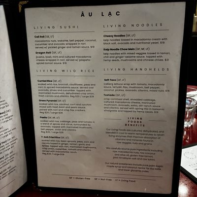 Menu photo 1 Au Lac Fountain Valley, CA