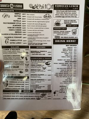 Menu photo 2 Fábrica Lisboa Lisbon, 11