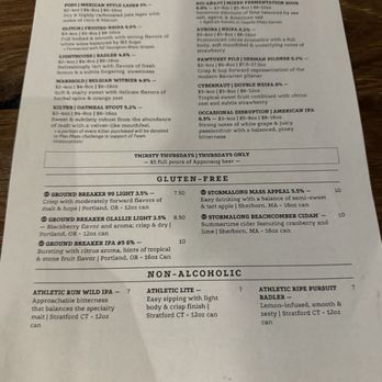 Apponaug Brewing Company - Menu as of 7/10/2025 - Brewpubs Near Me - Warwick, Rhode Island