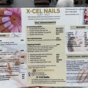 X-Cel Nails - manicure and waxing pricing - Nail Salons Near Me - Lansing, Michigan