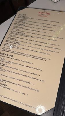 Menu photo 6 West End Bar & Kitchen Del Mar, CA Menu photo 6 West End Bar & Kitchen Del Mar, CA