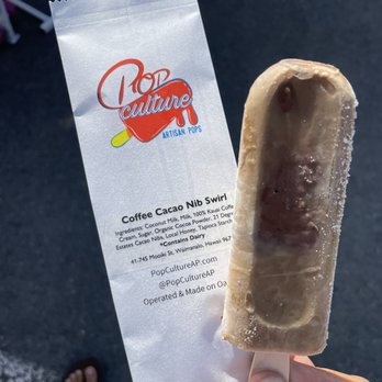 Pop Culture Artisan Pops - Coffee Cacao Nib Swirl - Ice Cream & Frozen Yogurt Near Me - Honolulu, Hawaii