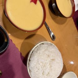 White rice and Rice Hollandaise Sauce