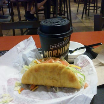 Taco Bell - Chicken chalupa supreme and a coffee - Fast Food Near Me - Woodhaven, Michigan