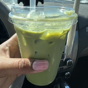 Cafe HwaSan - Iced Matcha Latte - Korean Near Me - Plano, Texas