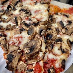 Mushroom and cheese slice