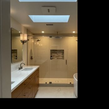 PCD Remodeling - 3 new skylights for natural light while retaining privacy, 9 ft custom shower with multiple combinations of showering experience - General Contractors Near Me - La Jolla, California