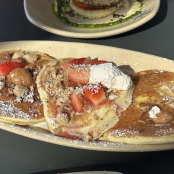 Snooze, an A.M. Eatery - Pancake flight! Yum - Breakfast & Brunch Near Me - Overland Park, Kansas Snooze, an A.M. Eatery - Pancake flight! Yum - Breakfast & Brunch Near Me - Overland Park, Kansas