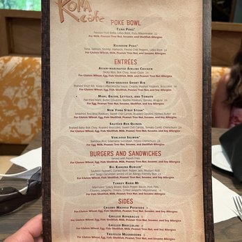 Kona Cafe - Menu - Sushi Bars Near Me - Lake Buena Vista, Florida