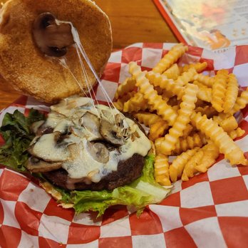 The Chicken - Whiskey mushroom burger - Chicken Shop Near Me - Cumming, Iowa