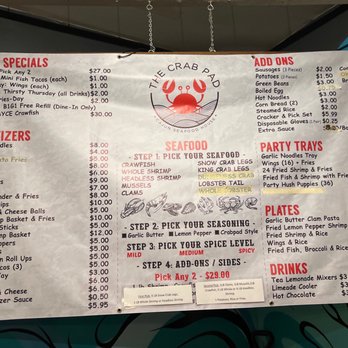 The Crab Pad - Menu - Seafood Near Me - Chicago, Illinois The Crab Pad - Menu - Seafood Near Me - Chicago, Illinois