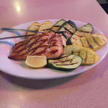 Hook Line & Sinker - Grilled salmon with grilled veggies. - Seafood Near Me - Dallas, Texas