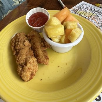 Barnaby's Cafe - Kids menu: Chicken tenders(minus one tender lol) - American Near Me - Houston, Texas Barnaby's Cafe - Kids menu: Chicken tenders(minus one tender lol) - American Near Me - Houston, Texas