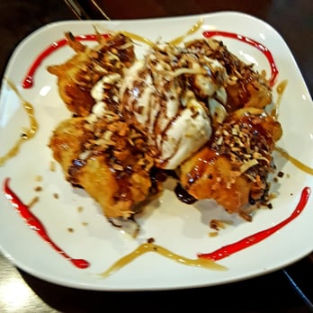 Awesome Sushi - Fried Banana Tempura with Vanilla Ice Cream - Japanese Near Me - Long Beach, California