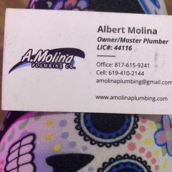 A Molina Plumbing - Business Card