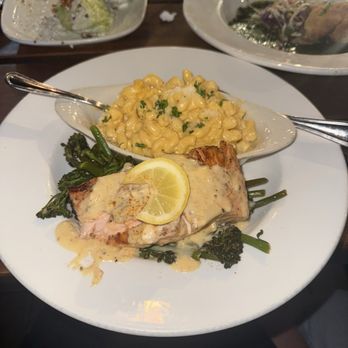Abendigo's Grill & Patio - Crispy Salmon - I got it blackened and had already ate half of it ha - Bars Near Me - Broken Bow, Oklahoma