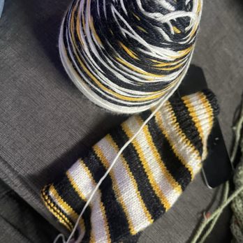 Wicked Good Yarns - Bruins socks - Knitting Supplies Near Me - Braintree, Massachusetts