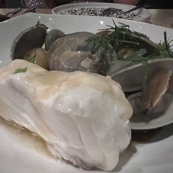 Ezov - Halibut with littleneck clams - Middle Eastern Near Me - Austin, Texas