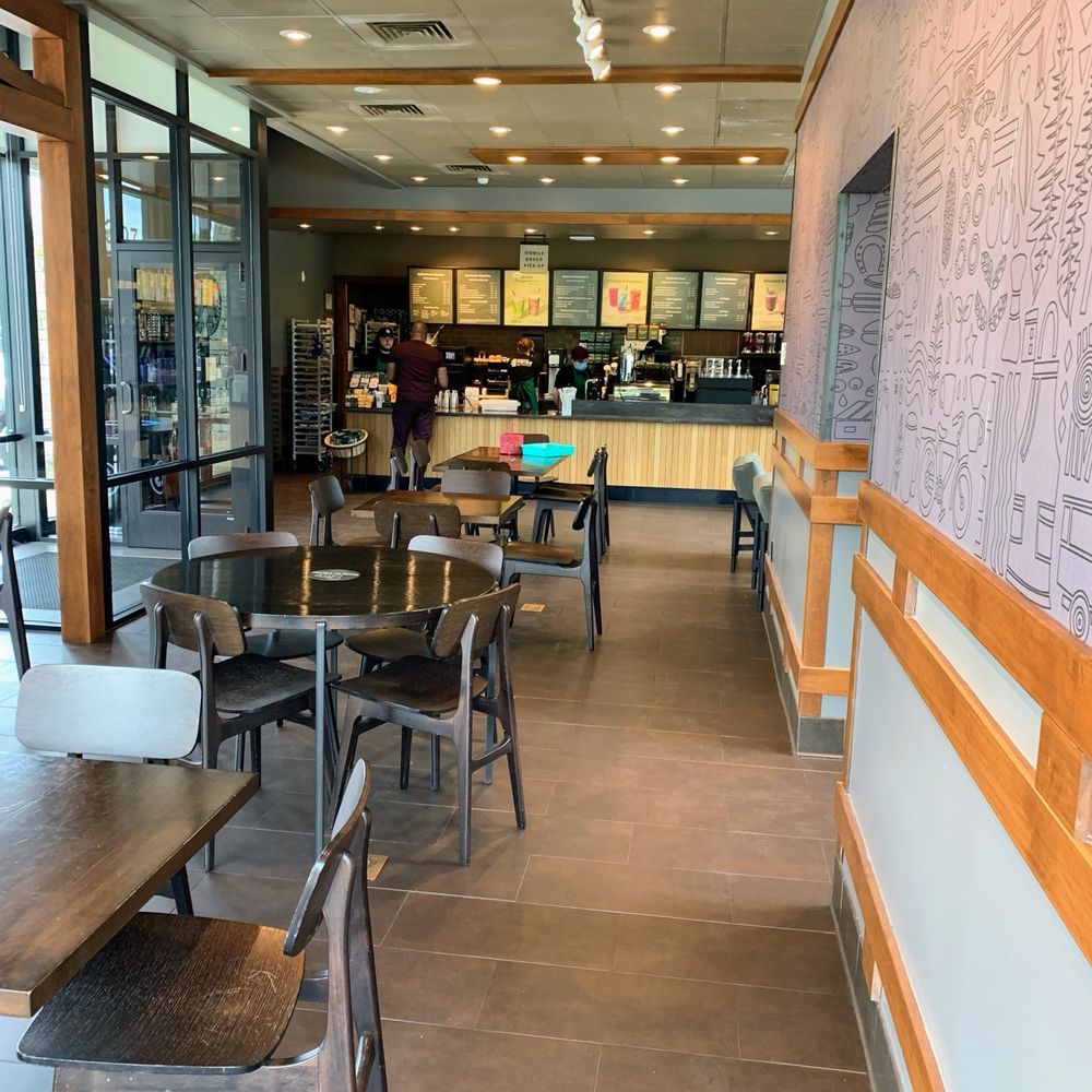 Starbucks - Odd layout of seating because of the bathrooms built to the left - Coffee & Tea Near Me - Overland Park, Kansas Starbucks - Odd layout of seating because of the bathrooms built to the left - Coffee & Tea Near Me - Overland Park, Kansas
