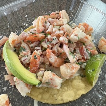 Fresh Off the Boat Fish Grill - Shrimp Ceviche Tostada - Mediterranean Near Me - Placentia, California