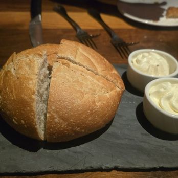 J. Gilbert's Wood-Fired Steaks & Seafood - Bread with 2 different types of butter - Seafood Near Me - Des Peres, Missouri J. Gilbert's Wood-Fired Steaks & Seafood - Bread with 2 different types of butter - Seafood Near Me - Des Peres, Missouri