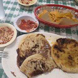 El Salvador Restaurant - I love Pupusas. So Good! I had the beans and cheese and chicharron/ pork.