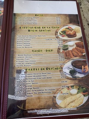 Menu photo 4 Mariscos El Nayarita Castroville, CA