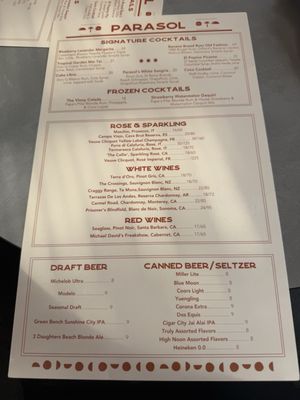 Menu photo 2 Parasol St. Petersburg, FL Menu photo 2 Parasol St. Petersburg, FL