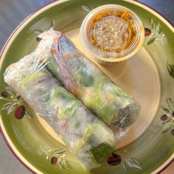 Black House Thai - This is our version of Fresh Rolls. Contains lettuce, carrots, cilantro, and rice noodles with a choice of protein: shrimp or tofu!! - Thai Near Me - Beaverton, Oregon