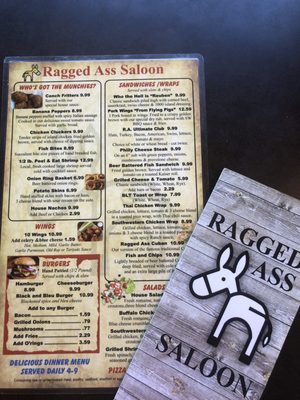 Menu photo 5 Ragged Ass Saloon Saint James City, FL