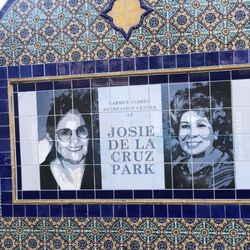 Josie De La Cruz Park - Signage in front