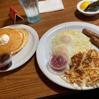 Denny's - Build Your Own Grand Slam- Pancakes, Eggs, Hashbrowns, Sausage - Breakfast & Brunch Near Me - Calexico, California