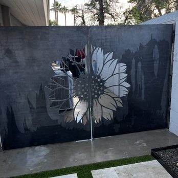 TKO Landscaping Services - Customized metal sunflower gate - Artificial Turf Near Me TKO Landscaping Services - Customized metal sunflower gate - Artificial Turf Near Me