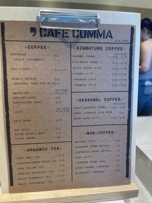 Menu photo 7 Cafe Comma Sandy Springs, GA