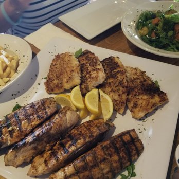 Stone House Cafe - Coconut crusted mahi mahi and grilled blackened tuna - Cafes Near Me - Saint Thomas, Virgin Islands Stone House Cafe - Coconut crusted mahi mahi and grilled blackened tuna - Cafes Near Me - Saint Thomas, Virgin Islands