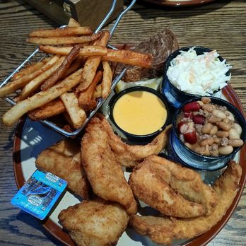 Solbergs Greenleaf Sports Bar & Grill - Fish fry combo: perch and cod. - Sports Bars Near Me - Iron Mountain, Michigan