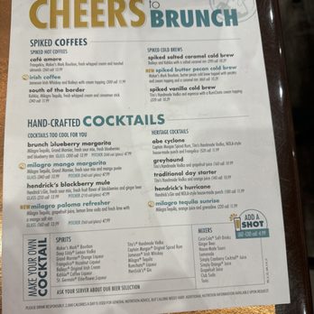 Another Broken Egg Cafe - Brunch cocktail menu - Breakfast & Brunch Near Me - Houston, Texas