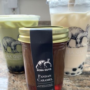 The Burrow - Pandan Caramel $12, so good with milk - Bubble Tea Near Me - Brisbane, California