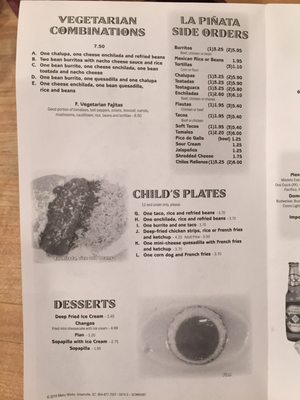 Menu photo 2 La Pinata Mexican Restaurant Meridian, MS