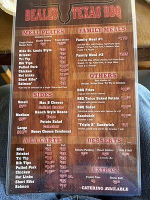 Menu photo 1 Beale's Texas Bbq Santa Ana, CA Menu photo 1 Beale's Texas Bbq Santa Ana, CA